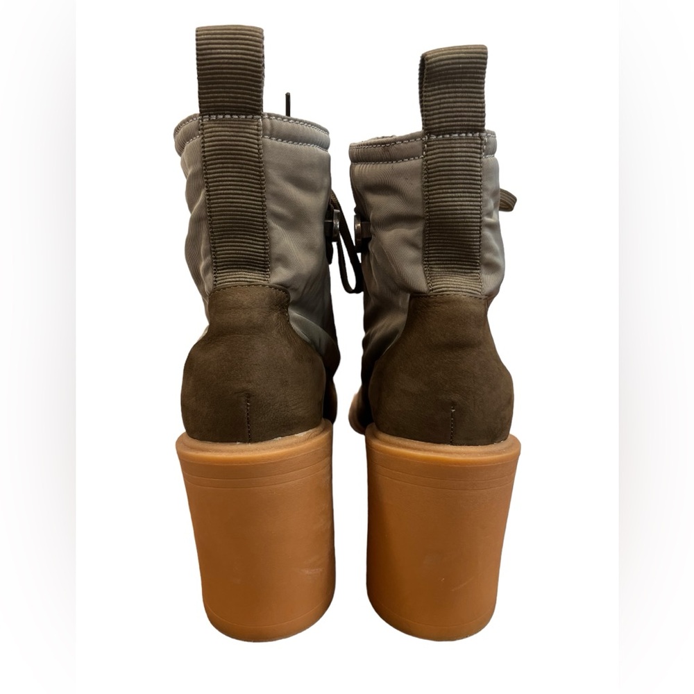 Dolce Vita Chunky Lug Sole Combat Boots Olive Taupe Block Heel Sz 10 - Picture 4 of 9